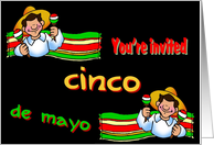 you are invited to a cinco de mayo party card