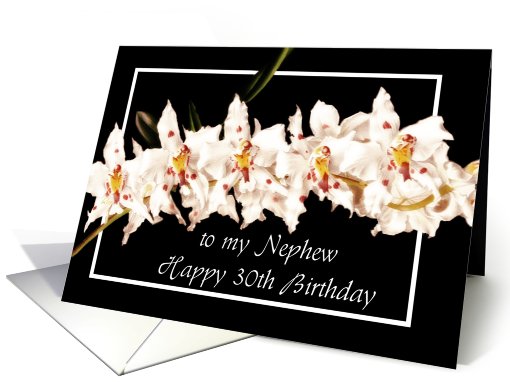 to my nephew happy 30th birthday orchid card (596714)