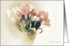 soft pale tulips floral still life card