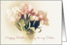 sister happy mother’s day soft pale tulips floral still life card