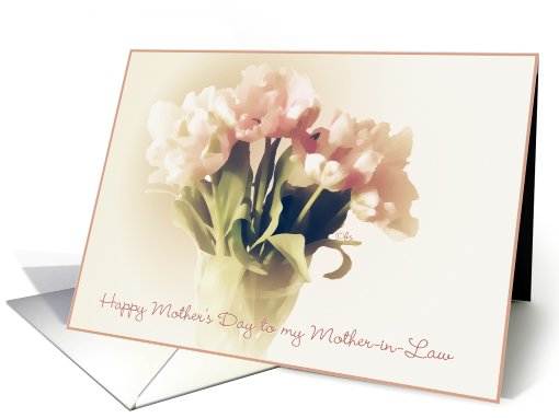 mother-in-law happy mother's day soft pale tulips floral... (603511)
