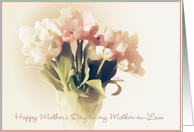 mother-in-law happy mother’s day soft pale tulips floral still life card