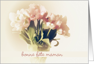 bonne fête maman french happy mother’s day soft pale tulips floral still life card