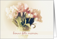 bonne fte maman french happy mother’s day soft pale tulips floral still life card