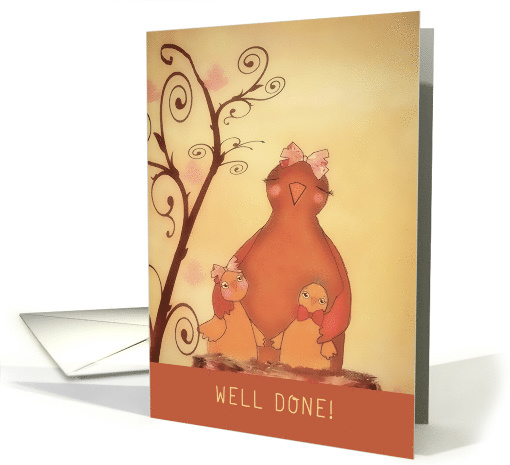 Happy Mother's Day to a Single Mother, Bird and her Chicks card