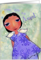 You are an Angel, Thank You for your Kindness, Mixed-Media Painting card