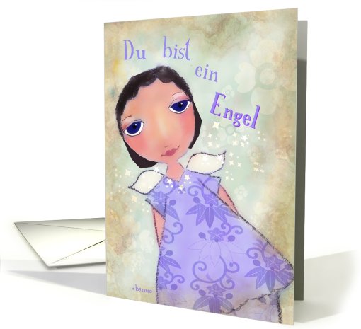 du bist ein Engel german  you are an angel card (609870)