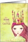 my home is my castle illustration card