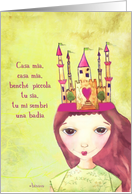 italian my home is my castle illustration card