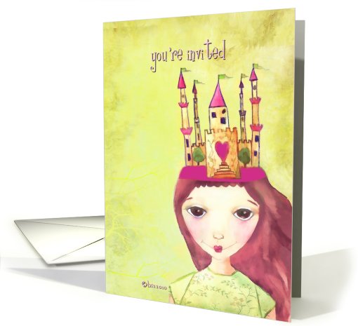 you're invited to my princess birthday party card (611358)