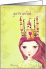 you’re invited to my princess birthday party card