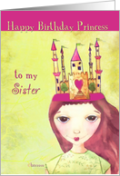 to my sister happy birthday princess card