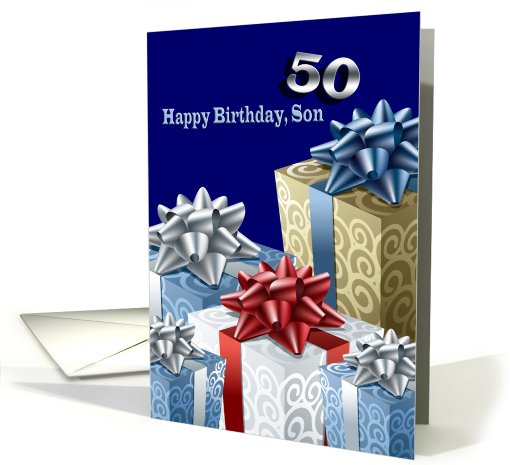 50th birthday to my son card (612229)