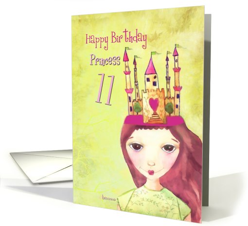 happy 11th birthday princess card (613288)