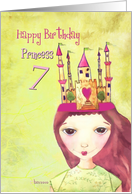 happy 7th birthday princess card