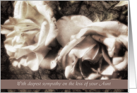 deepest sympathy on the loss of your aunt white roses sympathy card