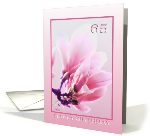 65 happy birthday magnolia tulip tree card (613906)