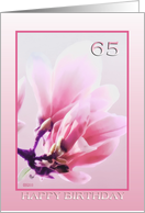 65 happy birthday magnolia tulip tree card