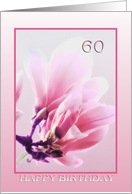 60 happy birthday magnolia tulip tree card