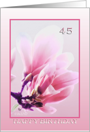 45 happy birthday magnolia tulip tree card