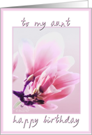 to my aunt happy birthday magnolia tulip tree card