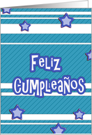 feliz cumpleanos spanish happy birthday stars stripes card