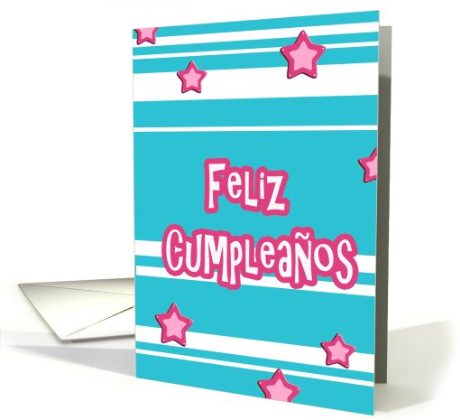 feliz cumpleanos spanish happy birthday stars stripes card (627583)