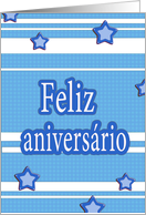 feliz aniversario portuguese happy birthday stars stripes card