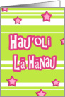 hau’oli la Hanau hawaiian happy birthday stars stripes card