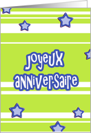 joyeux anniversaire french happy birthday stars stripes card