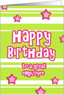 happy birthday to a great employee stars stripes card