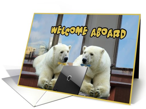 welcome aboard to the team new employee polar bear in the... (628916)