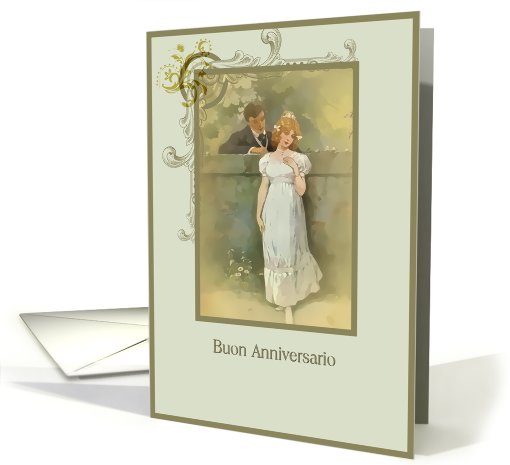 buon anniversario italian wedding anniversary card vintage couple card