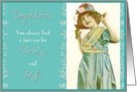 congratulations graduation beautician cosmetology cute pretty girl card