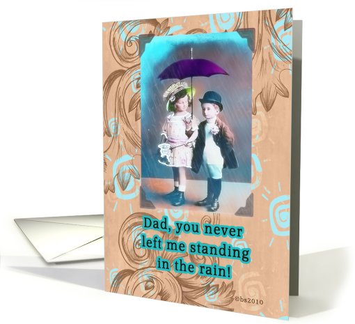 happy father's day dad cute vintage children card (643649)