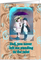 happy father’s day dad cute vintage children card