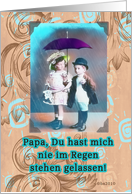 Vatertag German happy father’s day dad cute vintage children card