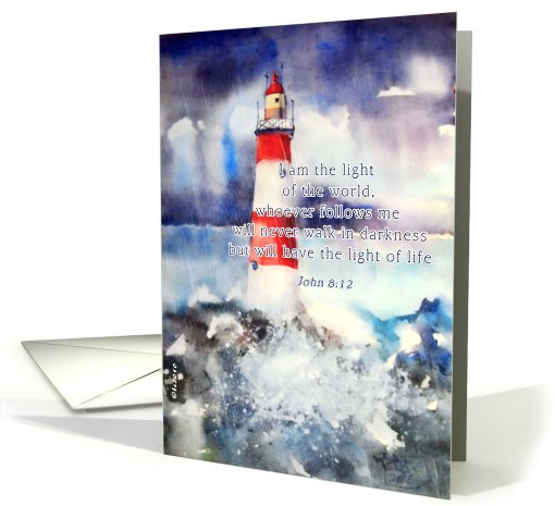 I am the light of the world John 8:12 lighthouse christian... (646203)
