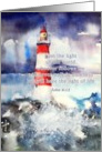 I am the light of the world John 8:12 lighthouse christian scripture card