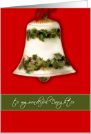 Merry Christmas to my wonderful daughter, bell red green card
