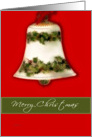 merry christmas, business, christmas bell, red green card