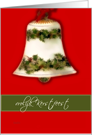 vrolijk kerstfeest dutch christmas card bell red green card
