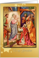 to my grandma, christmas blessings, christian christmas card nativity and wise men card