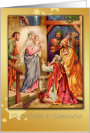 Christmas blessings to my brother and sister-in-law, christian nativity & wise men card