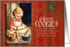 delicious cookies christmas cookie vintage image blanc card
