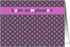 buon compleanno italian happy birthday card polka dots pink card