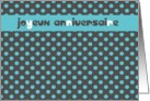 joyeux anniversaire french happy birthday card polka dots turquoise card