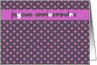 joyeux anniversaire french happy birthday card polka dots pink card