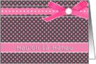 pink hau’oli la hanau hawaiian happy birthday card polka dots ribbon bow card