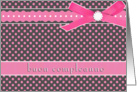 pink buon compleanno italian happy birthday card polka dots ribbon bow card